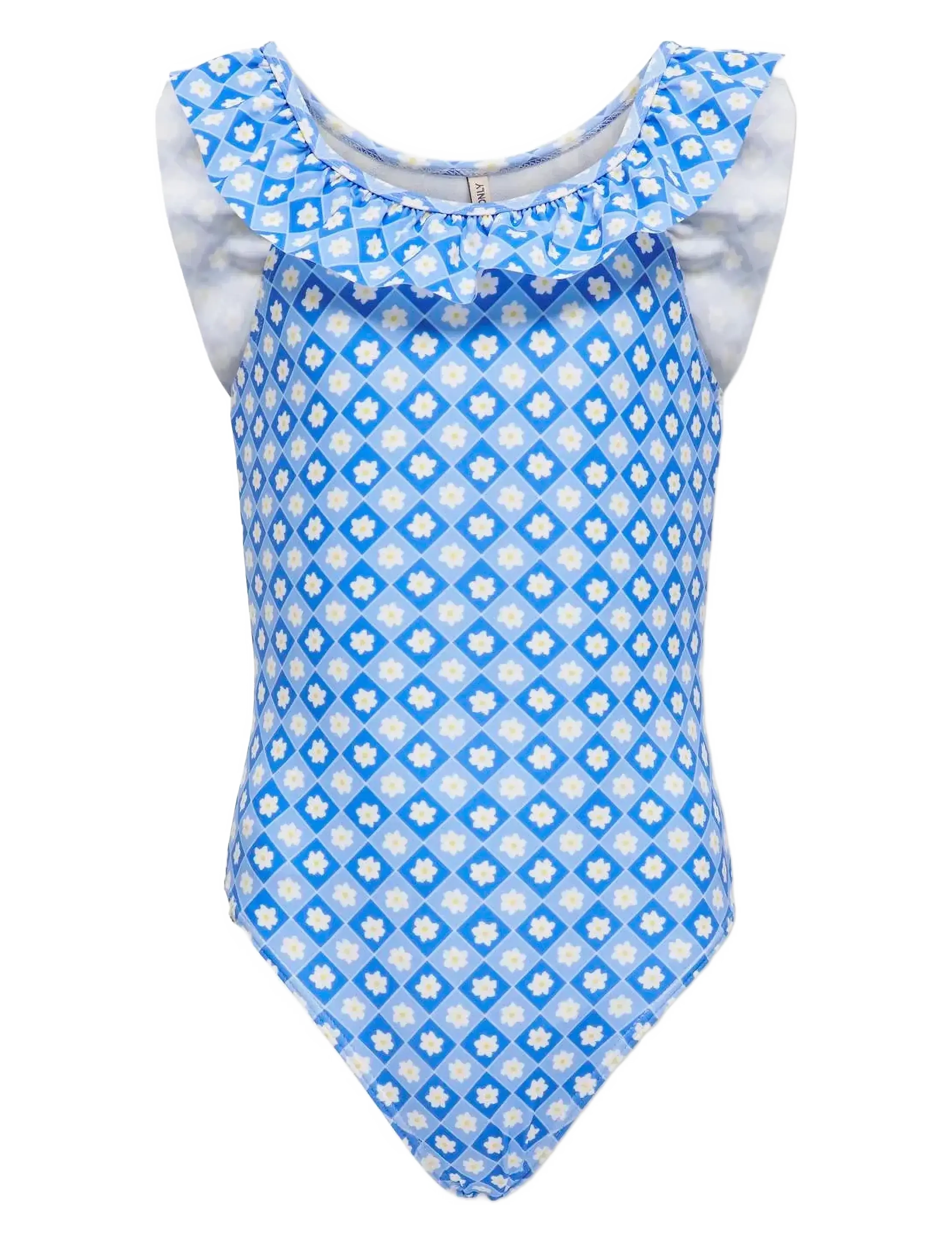 Kids Only Kmgmaja Frill Swimsuit Acc, 86, Blue, Badetøj > Badedragter, Børn