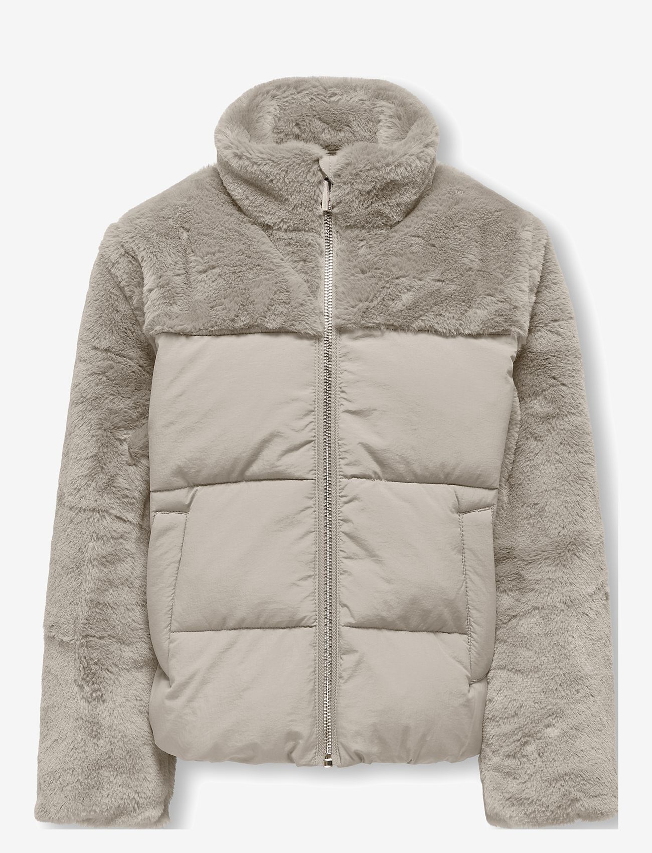 Kids Only - KOGWANJA FUR PUFFER MIX COAT OTW - vinterjakker - moonbeam - 0