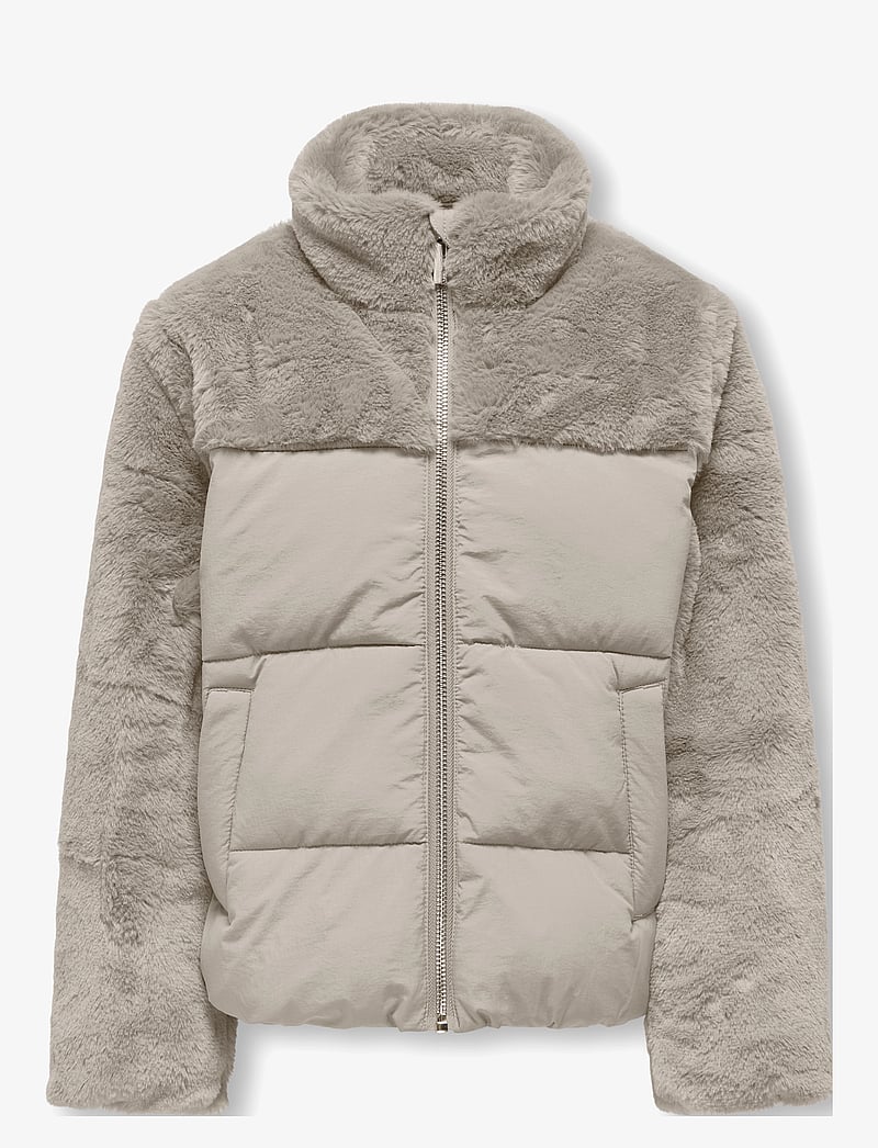 Kids Only - KOGWANJA FUR PUFFER MIX COAT OTW - winter jackets - moonbeam - 0