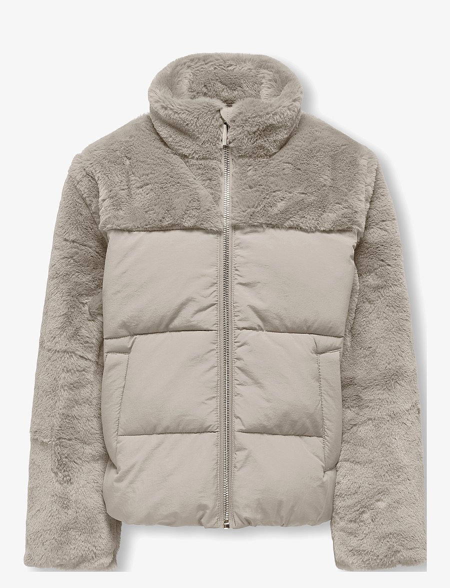 Kids Only - KOGWANJA FUR PUFFER MIX COAT OTW - vetrarjakkar - moonbeam - 0