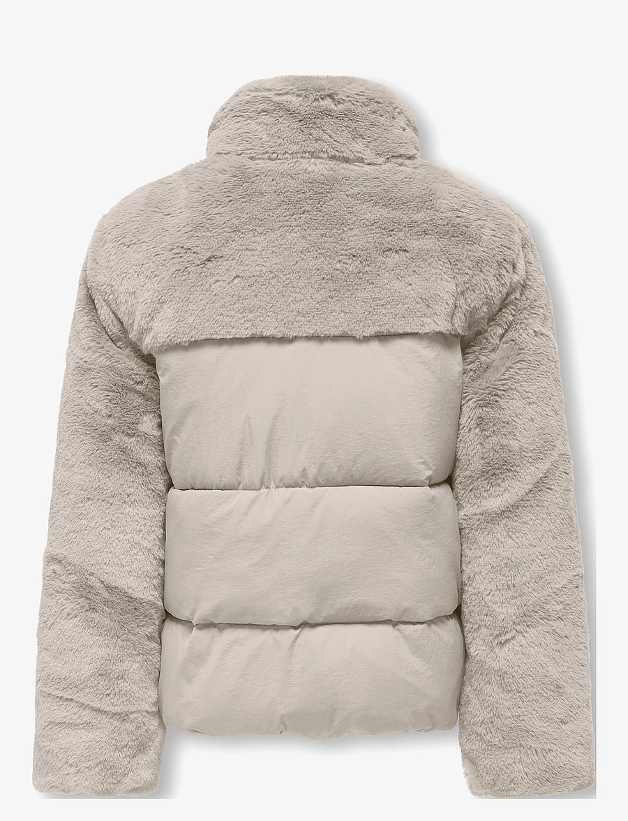Kids Only - KOGWANJA FUR PUFFER MIX COAT OTW - vetrarjakkar - moonbeam - 1