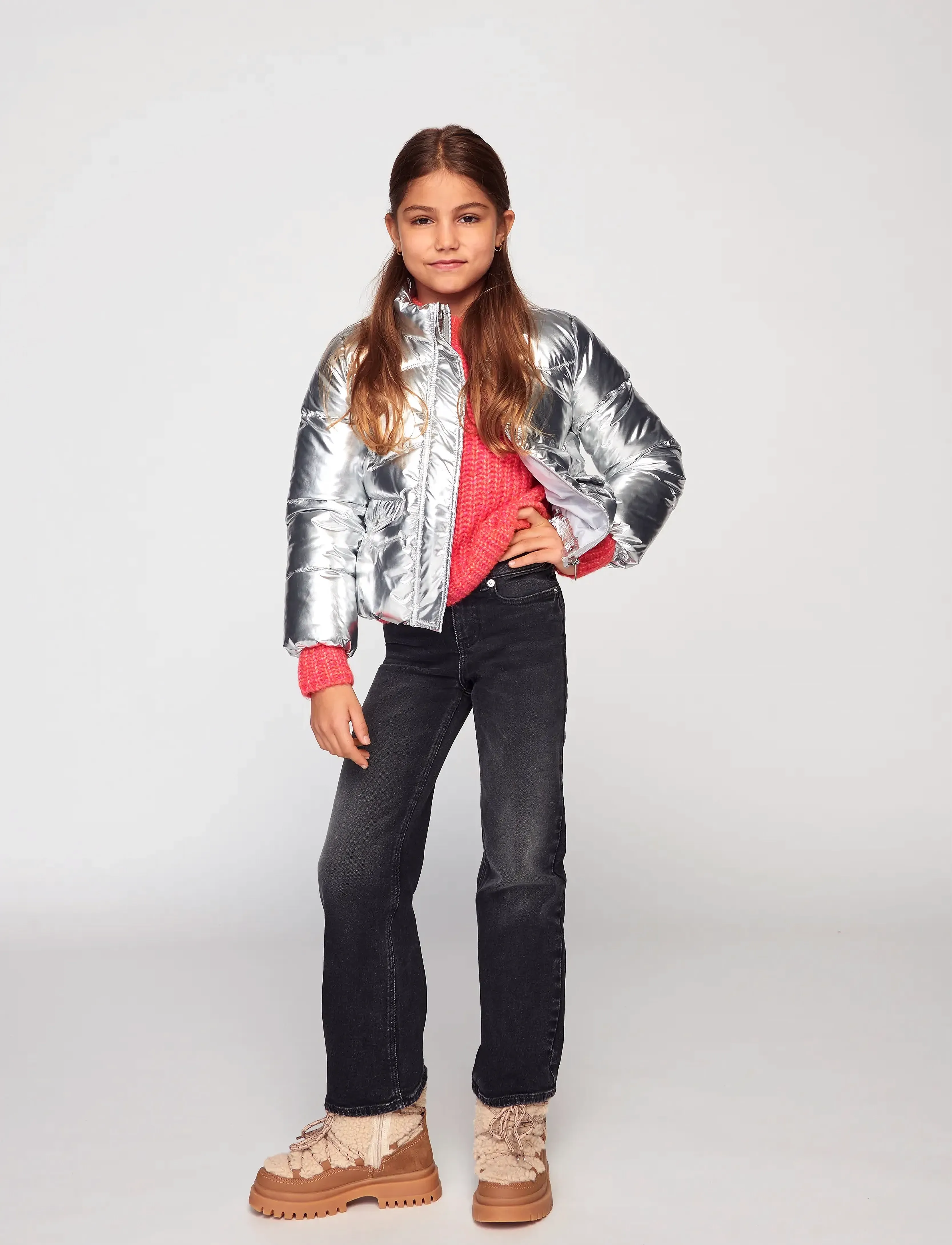 Kids Only - KOGPEARL PUFFER JACKET OTW - dunjakker & forede jakker - silver - 2