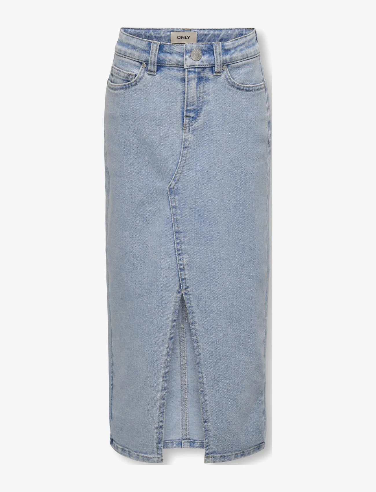 Kids Only - KOGSIRI FRONT SLIT SKIRT DNM GUA - jeansröcke - light blue denim - 0