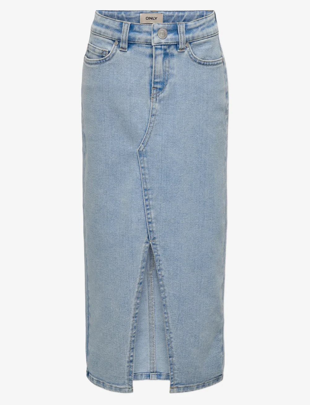 Kids Only - KOGSIRI FRONT SLIT SKIRT DNM GUA NOOS - jeansröcke - light blue denim - 1