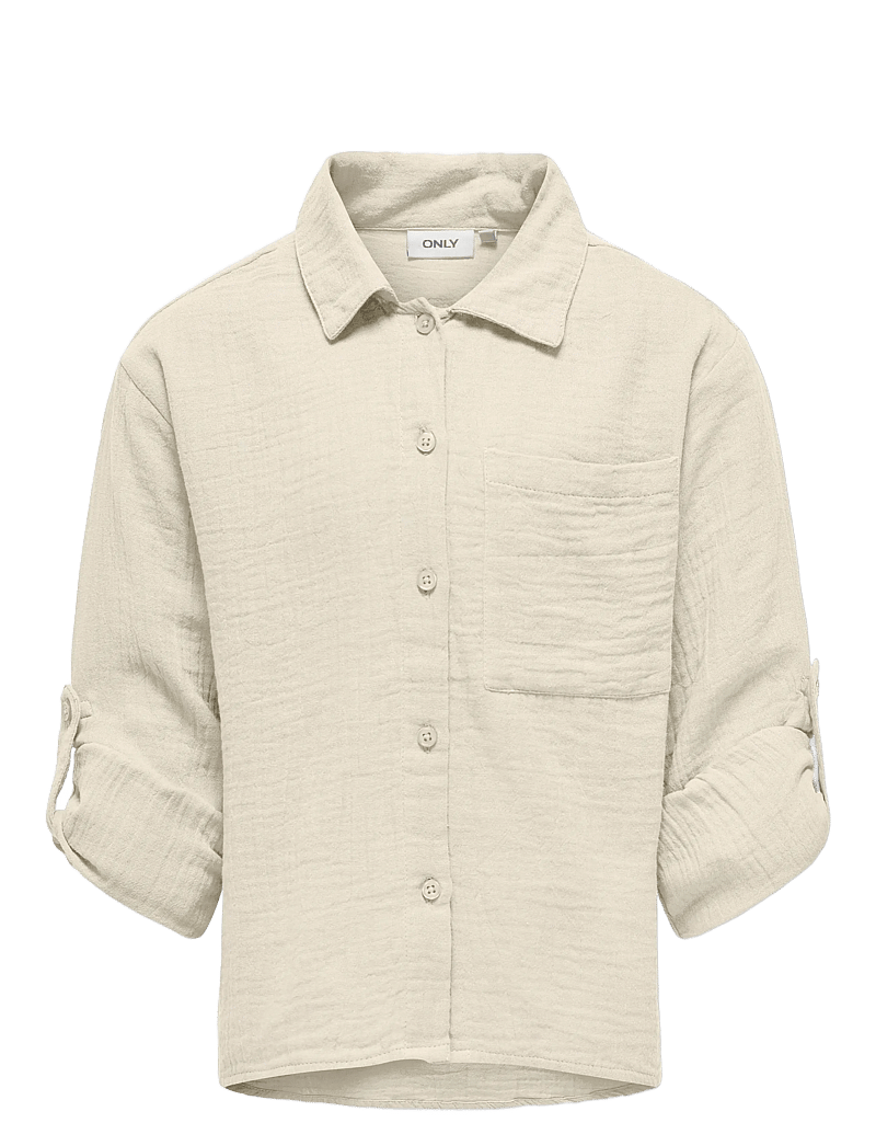 Kids Only - KOGTHYRA LIFE L/S SHIRT WVN - långärmade skjortor - birch - 1