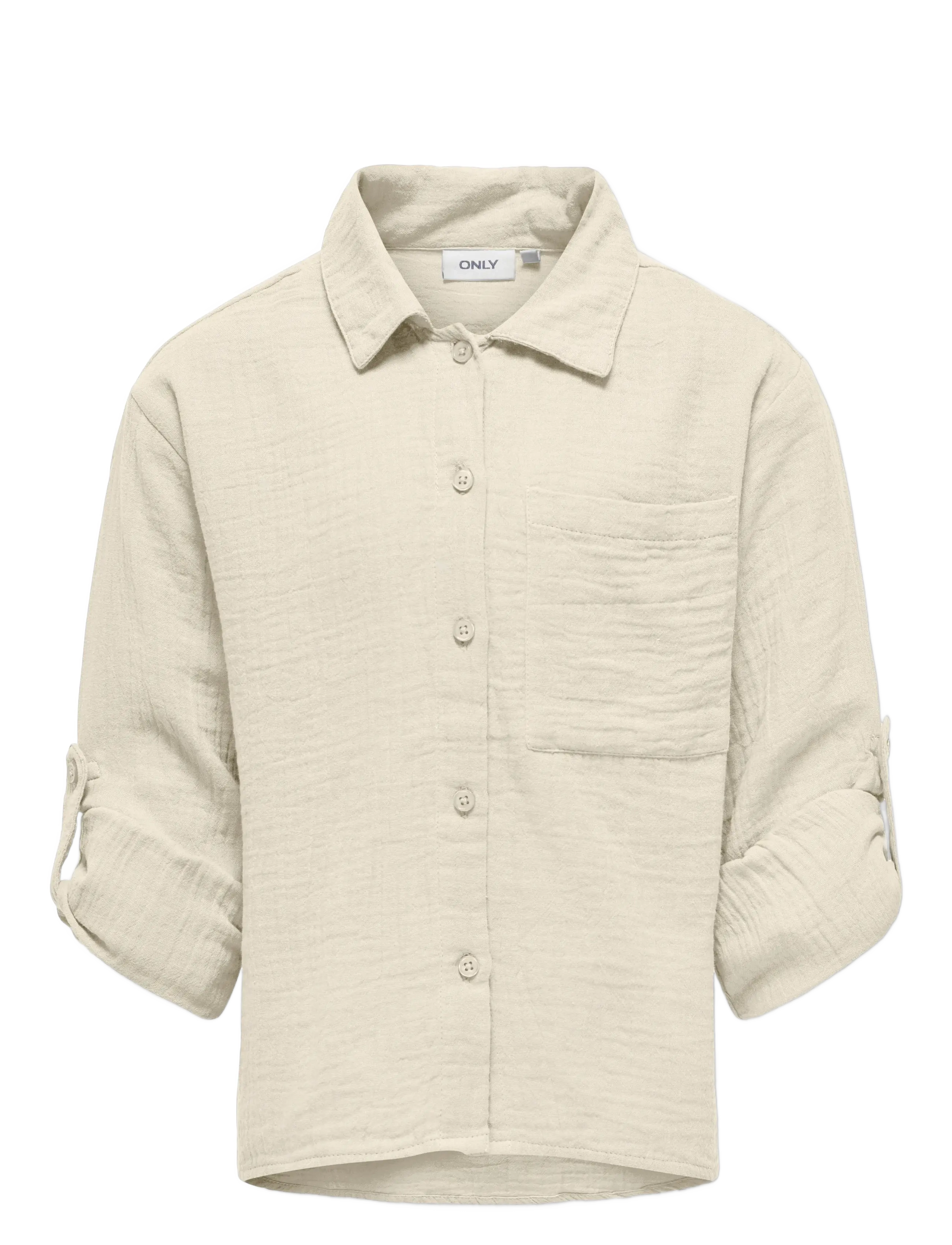 Kids Only KOGTHYRA LIFE L/S SHIRT WVN - Överdelar - BIRCH / beige