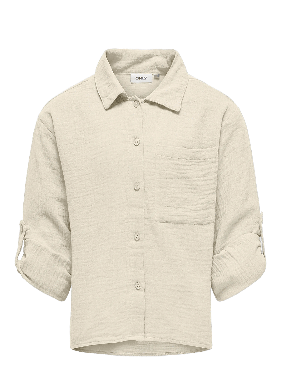 Kids Only - KOGTHYRA LIFE L/S SHIRT WVN - langärmlige hemden - birch - 1