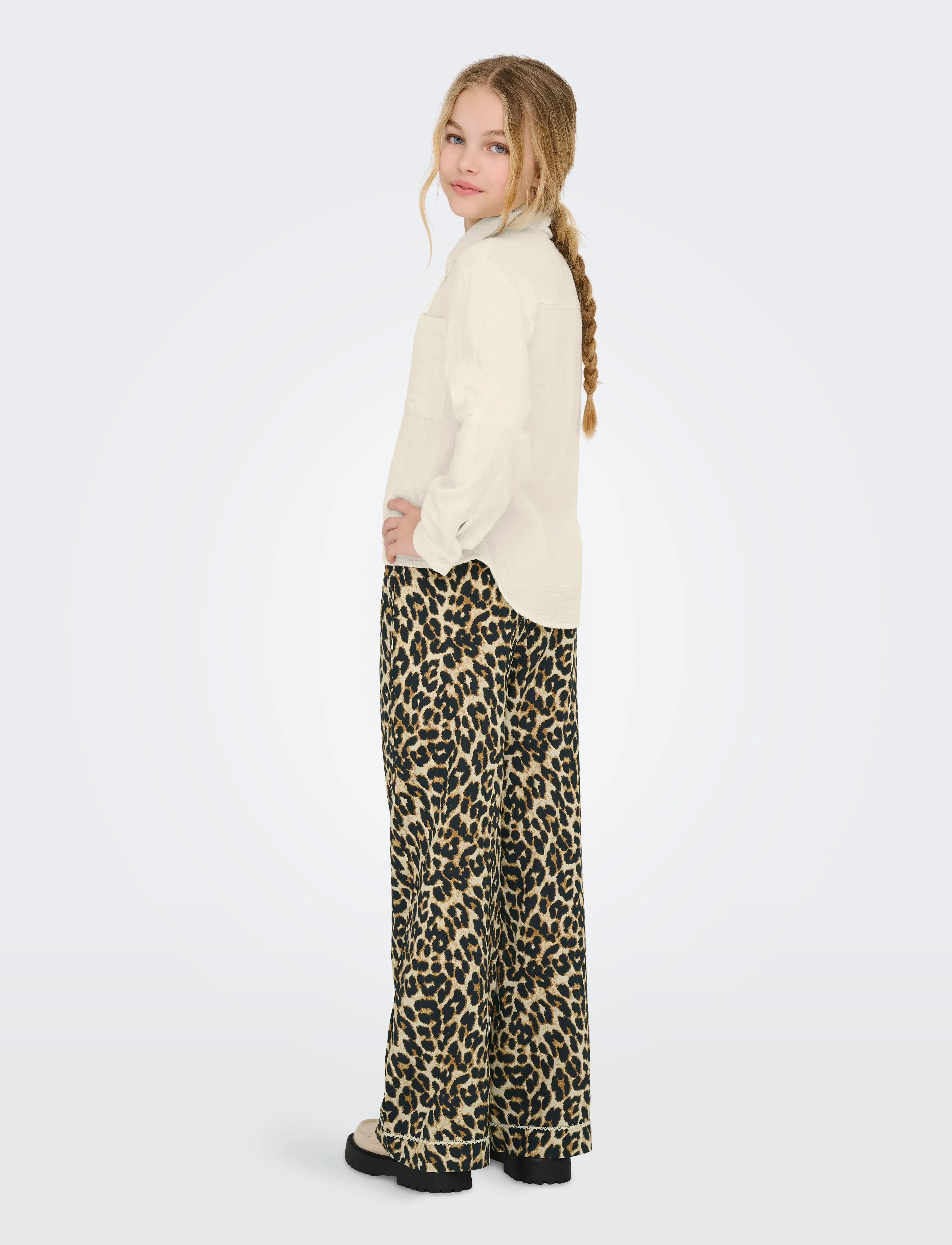 Kids Only - KOGTHYRA LIFE L/S SHIRT WVN - langärmlige hemden - birch - 3