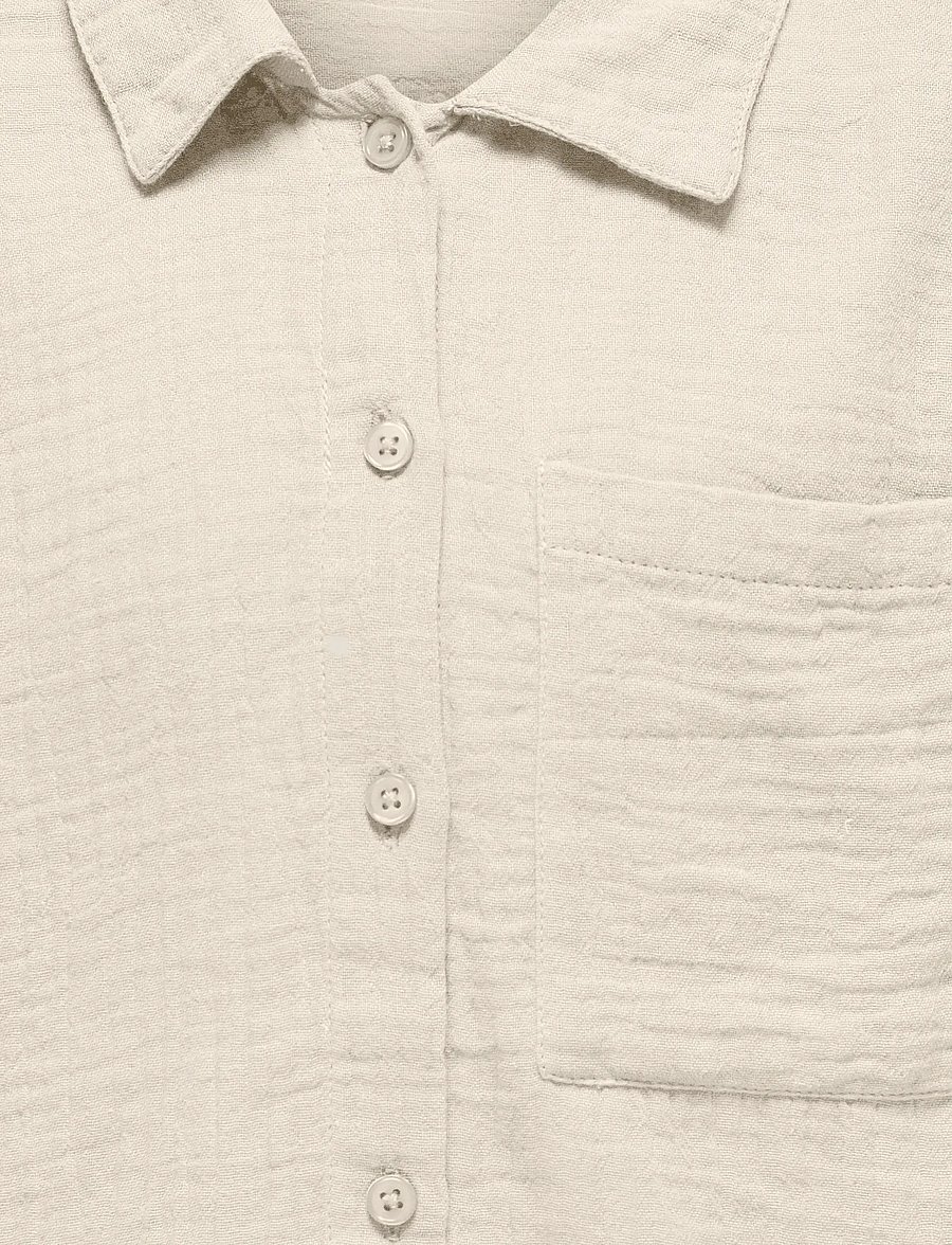 Kids Only - KOGTHYRA LIFE L/S SHIRT WVN - langärmlige hemden - birch - 4
