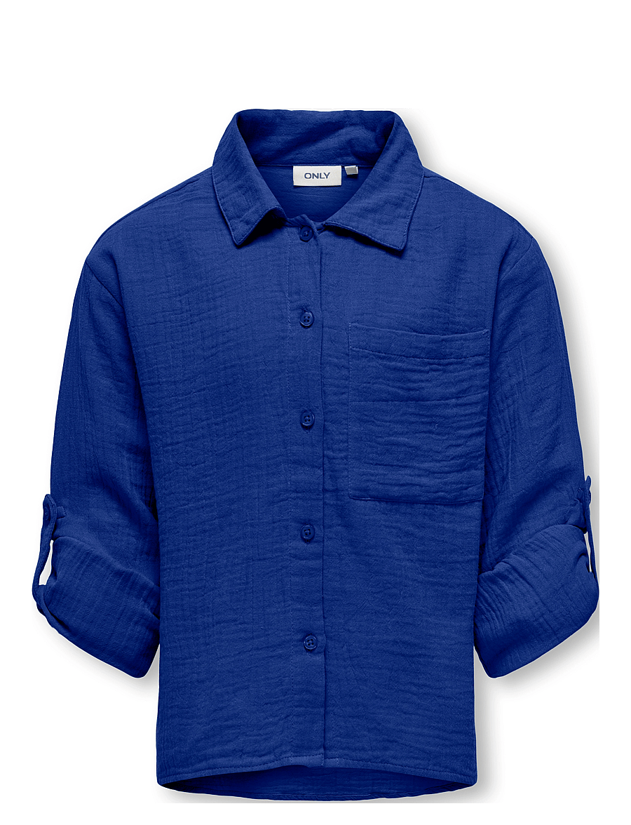 Kids Only - KOGTHYRA LIFE L/S SHIRT WVN - langärmlige hemden - mazarine blue - 1