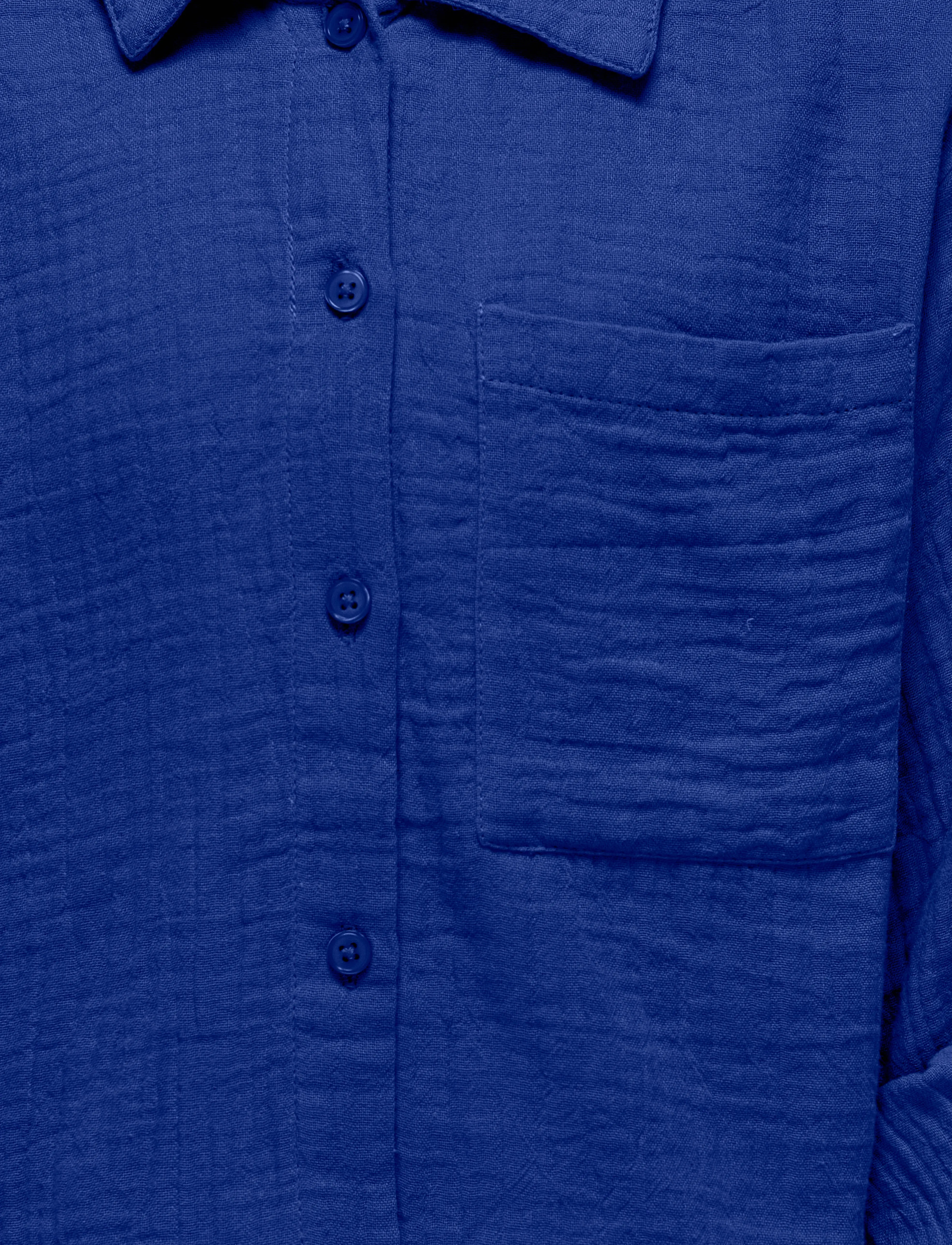 Kids Only - KOGTHYRA LIFE L/S SHIRT WVN - langärmlige hemden - mazarine blue - 3