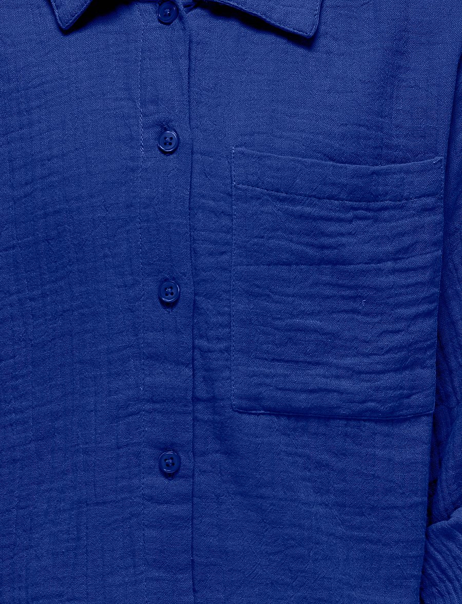 Kids Only - KOGTHYRA LIFE L/S SHIRT WVN - langärmlige hemden - mazarine blue - 3