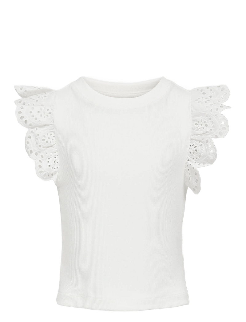 Kids Only - KOGDREA LIFE S/S TOP JRS NOOS - lühikeste varrukatega t-särgid - cloud dancer - 1