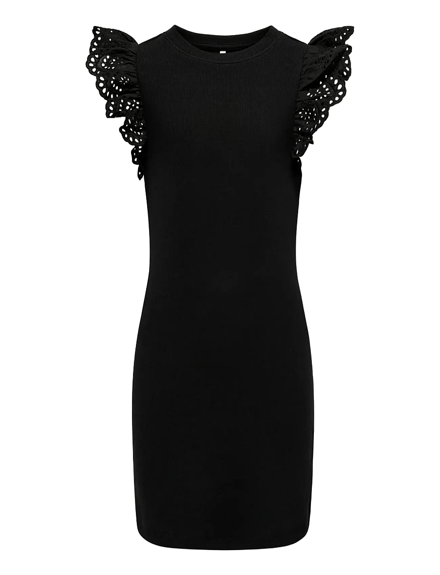 Kids Only - KOGDREA LIFE S/S DRESS JRS NOOS - kortærmede hverdagskjoler - black - 1