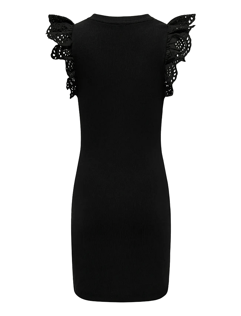 Kids Only - KOGDREA LIFE S/S DRESS JRS NOOS - kurzärmelige freizeitkleider - black - 2