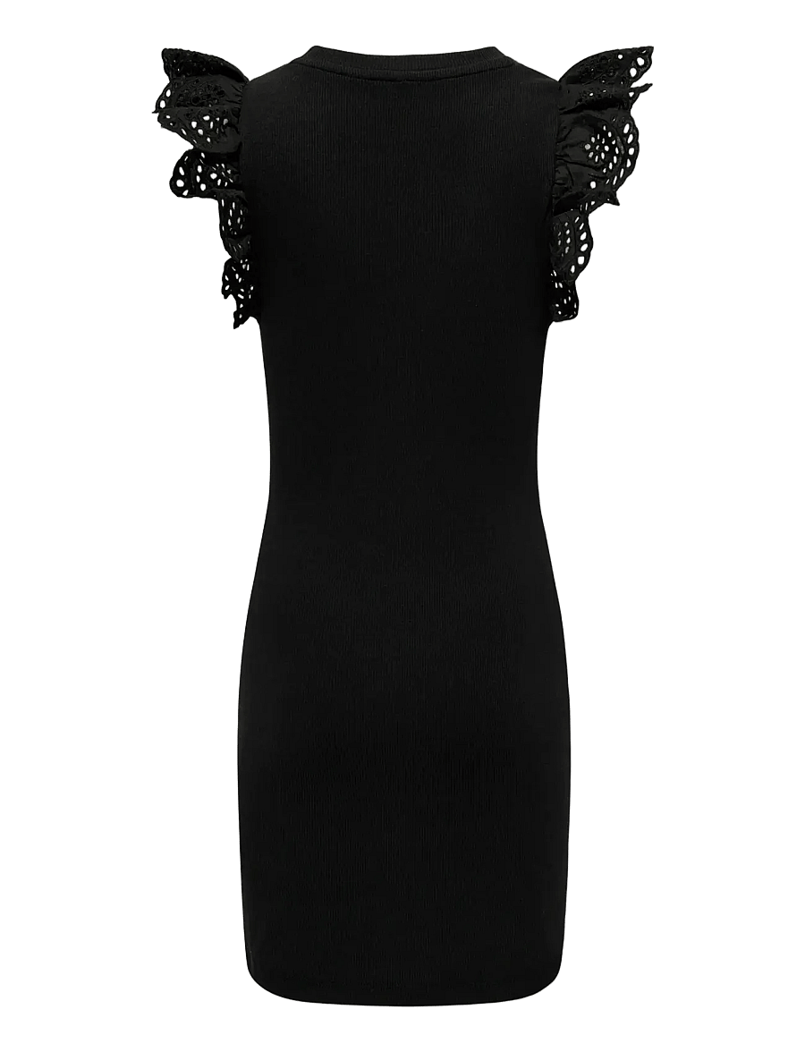 Kids Only - KOGDREA LIFE S/S DRESS JRS NOOS - kortærmede hverdagskjoler - black - 2