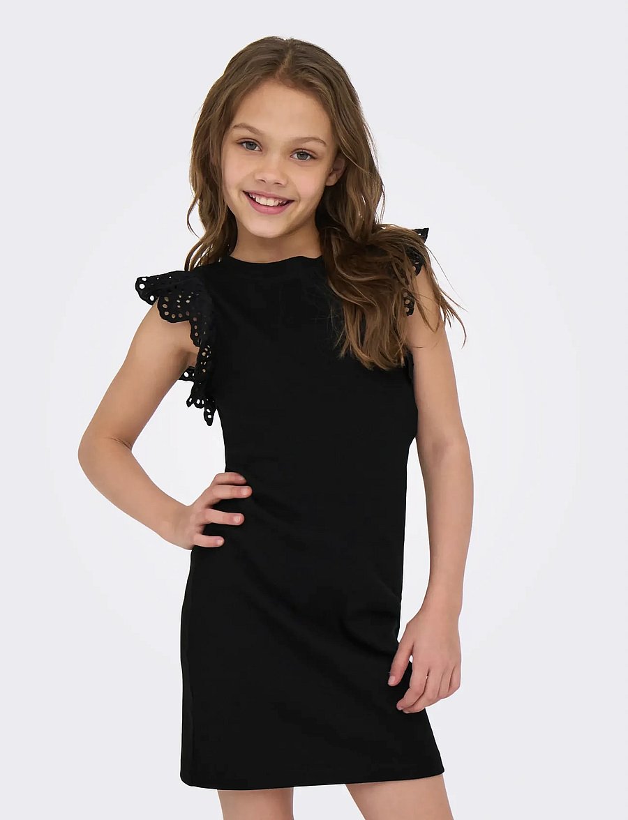 Kids Only - KOGDREA LIFE S/S DRESS JRS NOOS - kortærmede hverdagskjoler - black - 4