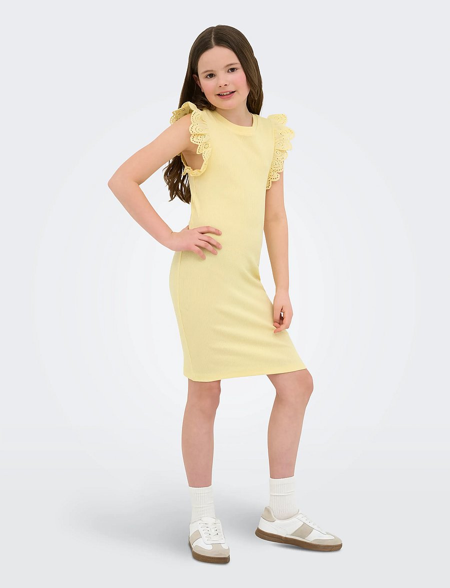Kids Only - KOGDREA LIFE S/S DRESS JRS NOOS - kortærmede hverdagskjoler - sunlight - 4