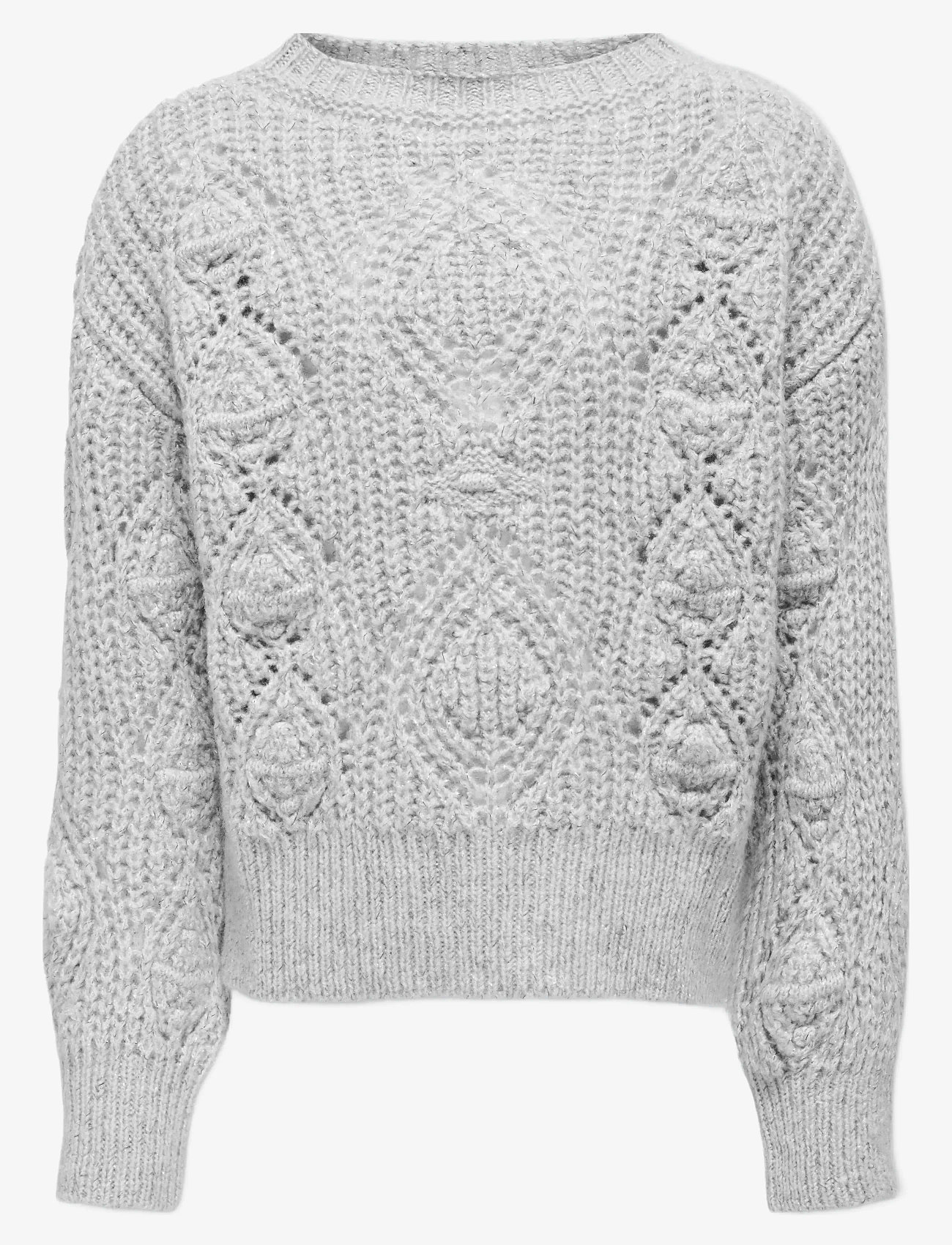 Kids Only - KOGROSETTA L/S GLITTER KNT - džemprid - light grey melange - 0
