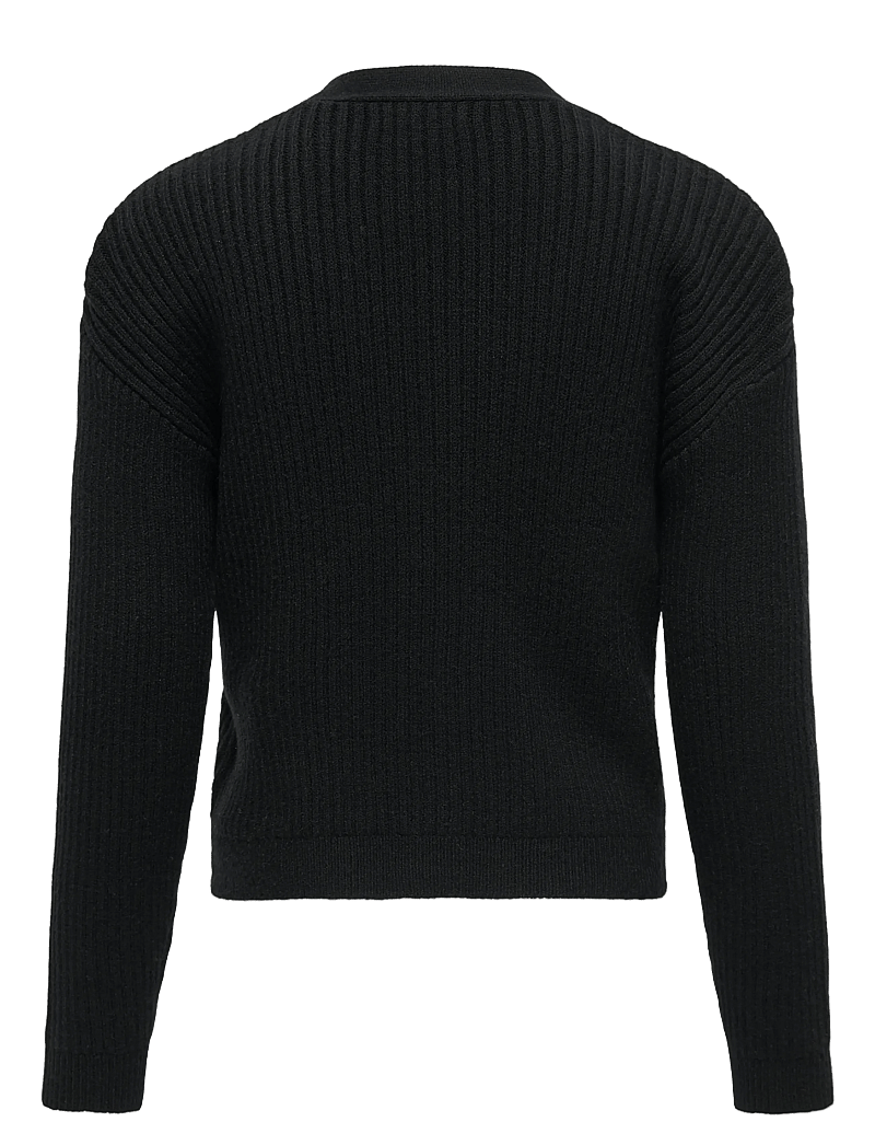 Kids Only - KOGMANDY LS SHORT BOXY CARDIGAN KNT NOOS - cardigans - black - 2