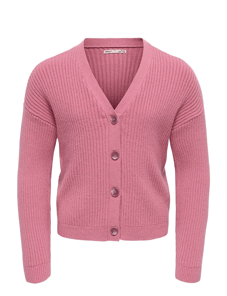 Kids Only - KOGMANDY LS SHORT BOXY CARDIGAN KNT NOOS - cardigans - foxglove - 0