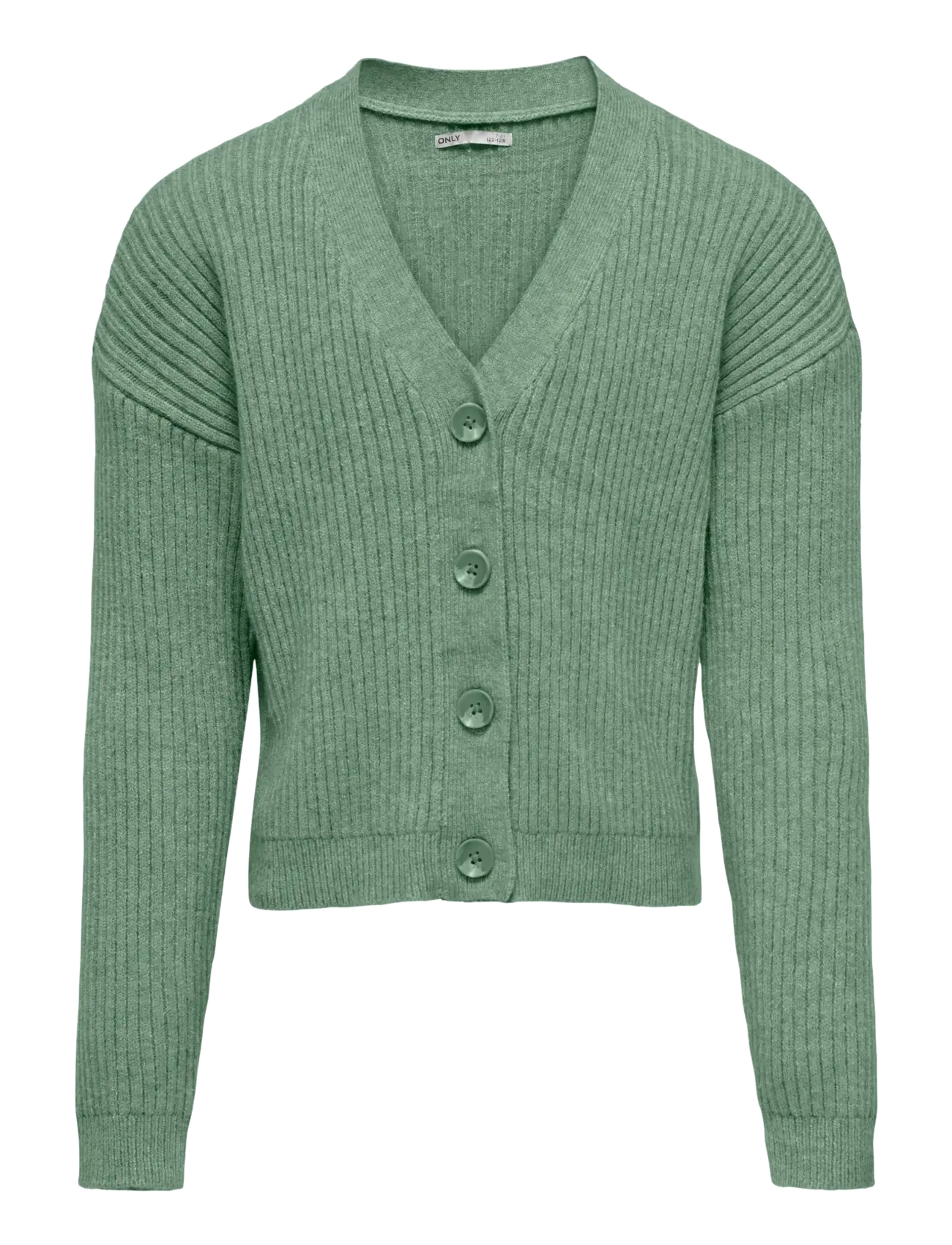 Kids Only KOGMANDY LS SHORT BOXY CARDIGAN KNT NOOS - Kläder - HEDGE GREEN / green