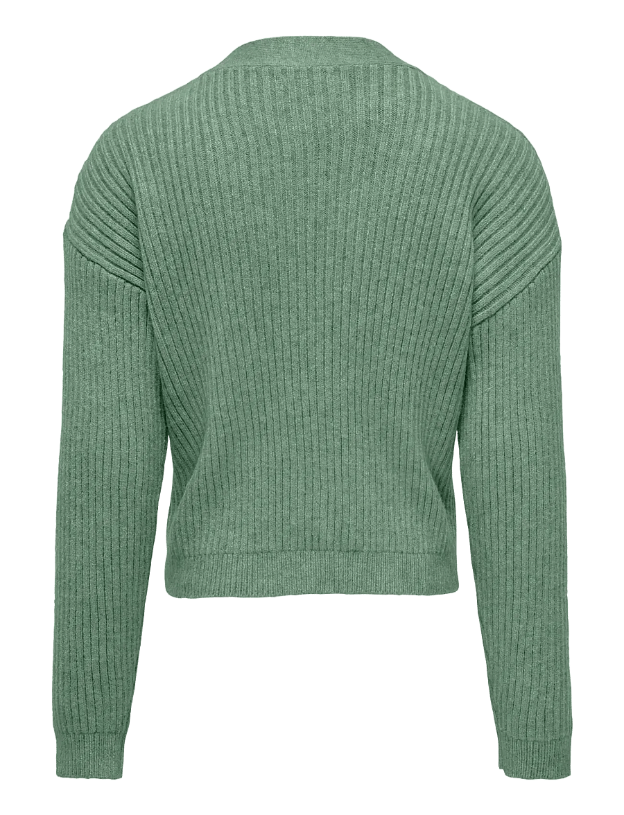 Kids Only - KOGMANDY LS SHORT BOXY CARDIGAN KNT NOOS - koftor - hedge green - 2