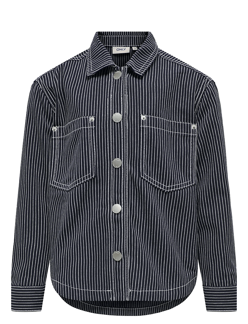 Kids Only - KOGMERLE L/S STRIPE SHIRT PNT - långärmade skjortor - night sky - 1