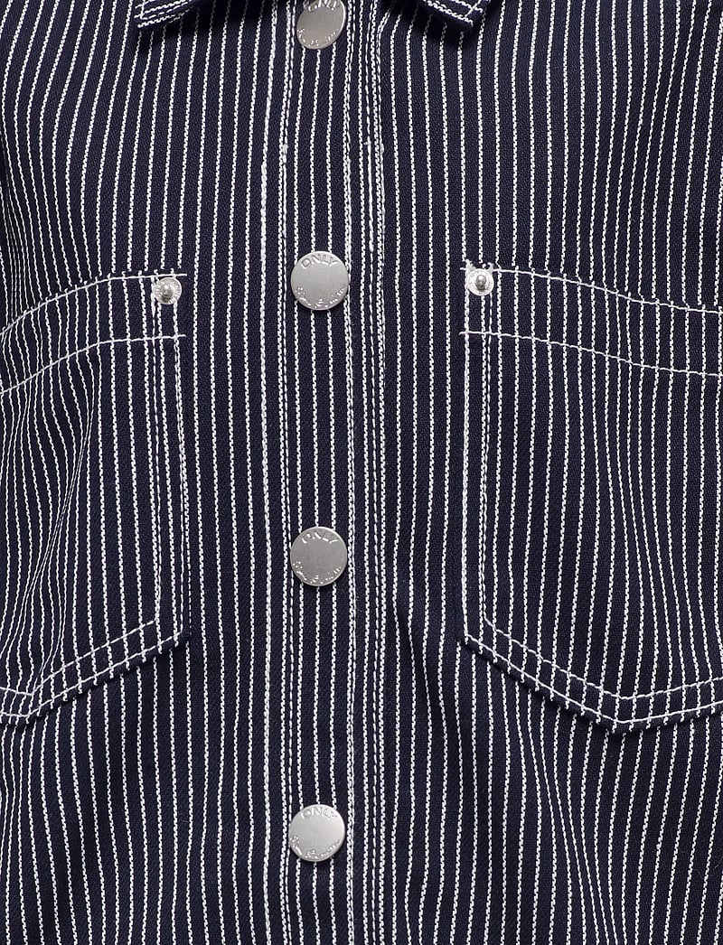 Kids Only - KOGMERLE L/S STRIPE SHIRT PNT - långärmade skjortor - night sky - 3