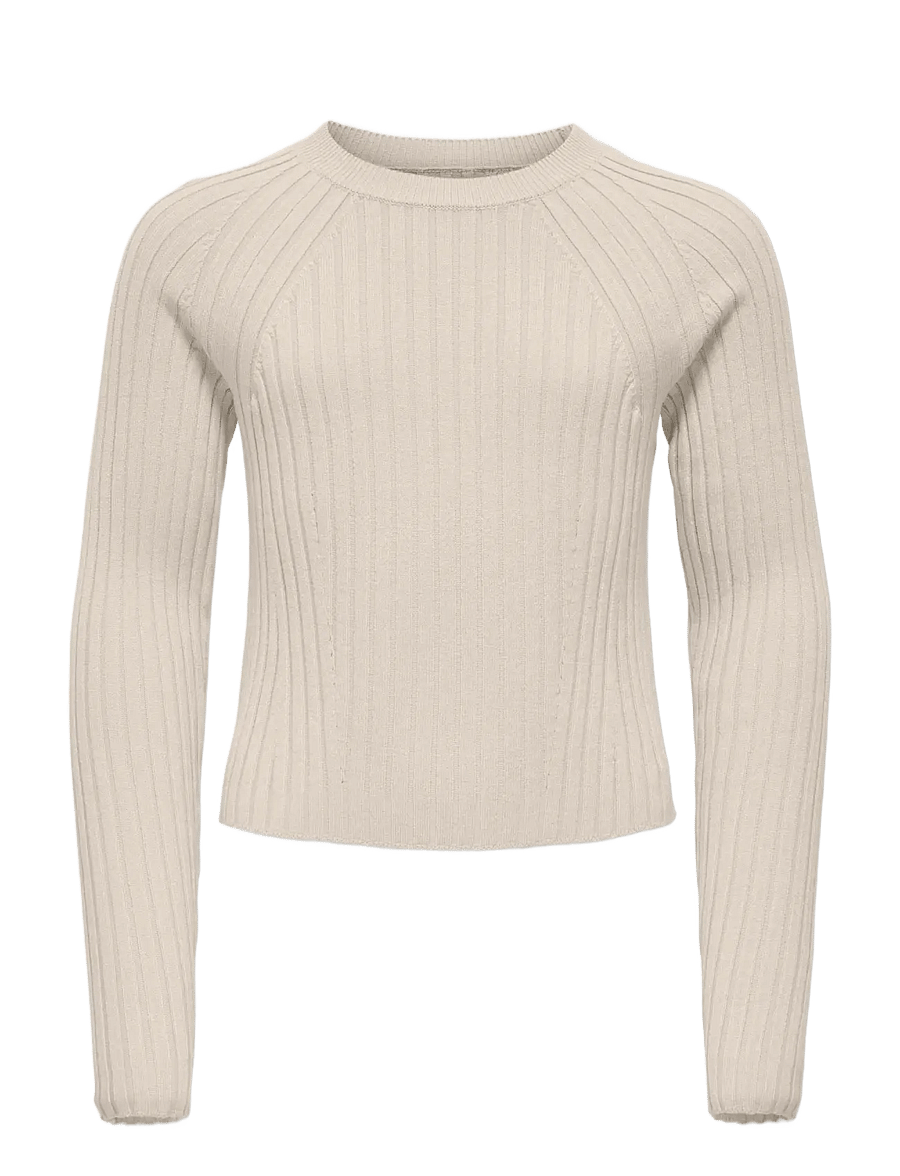 Kids Only - KOGMEDDI LS RIB O-NECK CP KNT - birch - 0