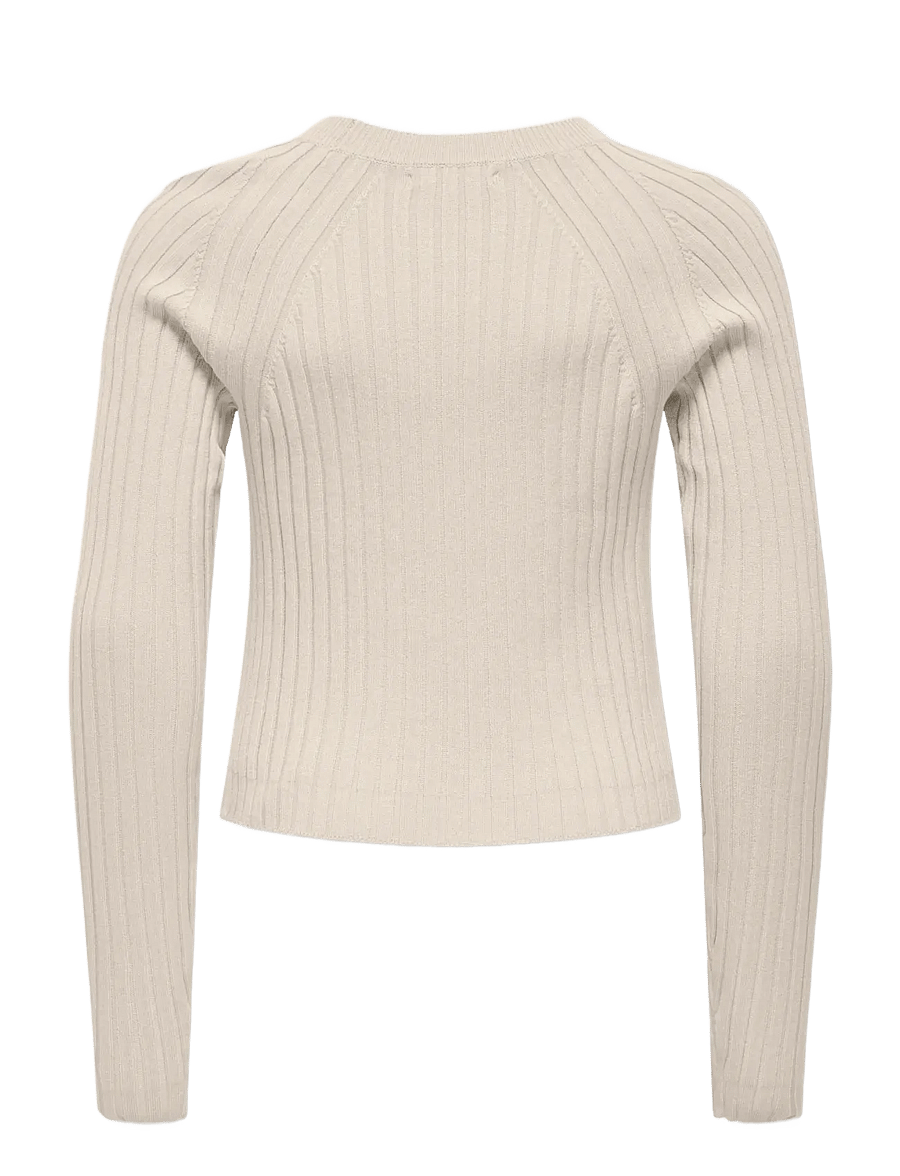 Kids Only - KOGMEDDI LS RIB O-NECK CP KNT - birch - 1
