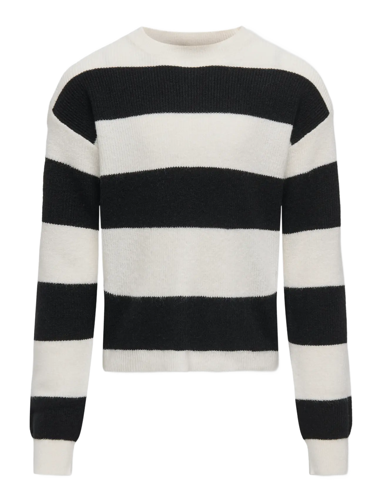 Kids Only KOGFRANCA LIFE SHORT L/S STRIPE KNT NOOS - Tøj - CLOUD DANCER / multi