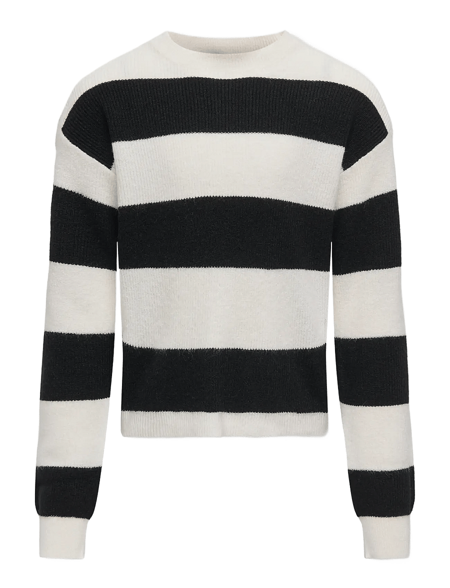 Kids Only - KOGFRANCA LIFE SHORT L/S STRIPE KNT NOOS - habits tricotés - cloud dancer - 1