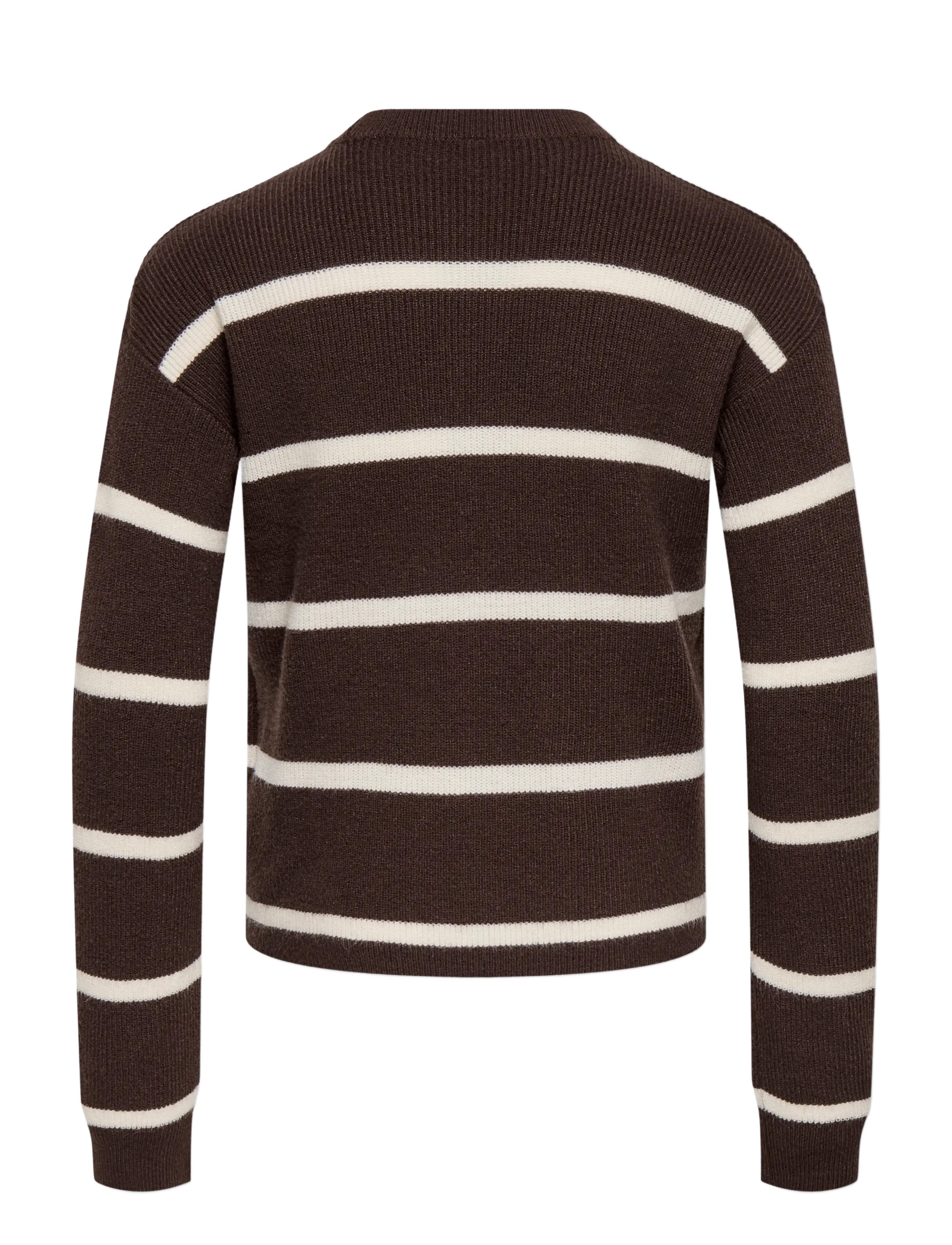 Kids Only - KOGFRANCA LIFE SHORT L/S STRIPE KNT NOOS - pullover - coffee bean - 1