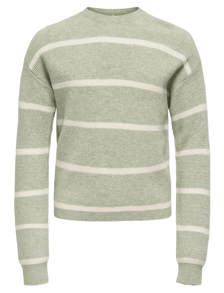 Kids Only - KOGFRANCA LIFE SHORT L/S STRIPE KNT NOOS - habits tricotés - desert sage - 1