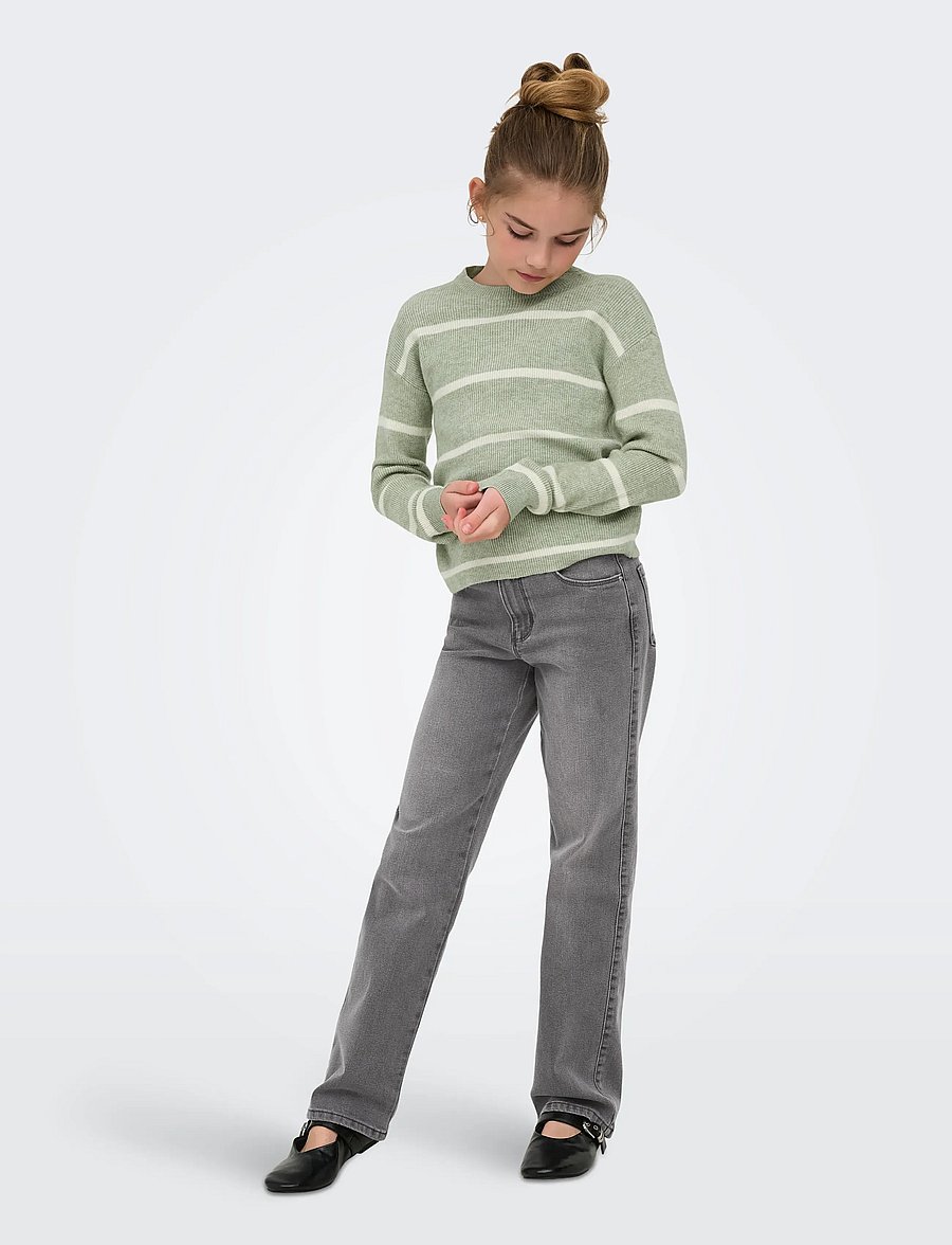 Kids Only - KOGFRANCA LIFE SHORT L/S STRIPE KNT NOOS - habits tricotés - desert sage - 4
