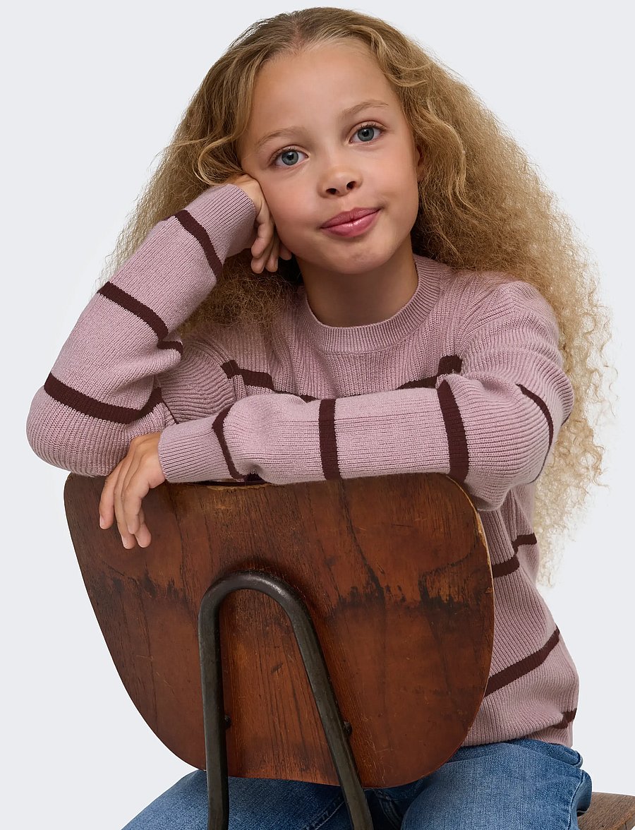 Kids Only - KOGFRANCA LIFE SHORT L/S STRIPE KNT NOOS - pullover - keepsake lilac - 5