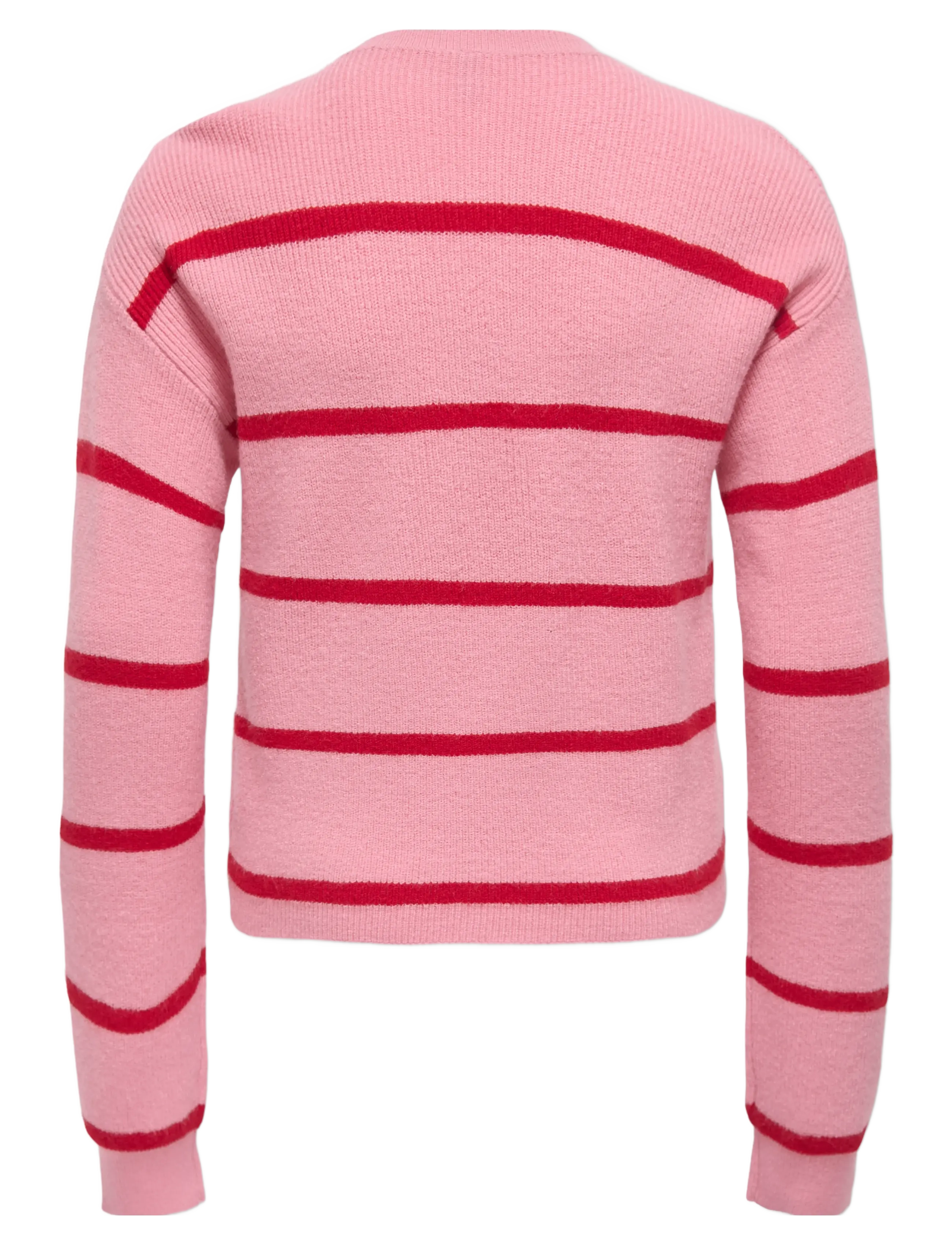 Kids Only - KOGFRANCA LIFE SHORT L/S STRIPE KNT NOOS - trøjer - sea pink - 1