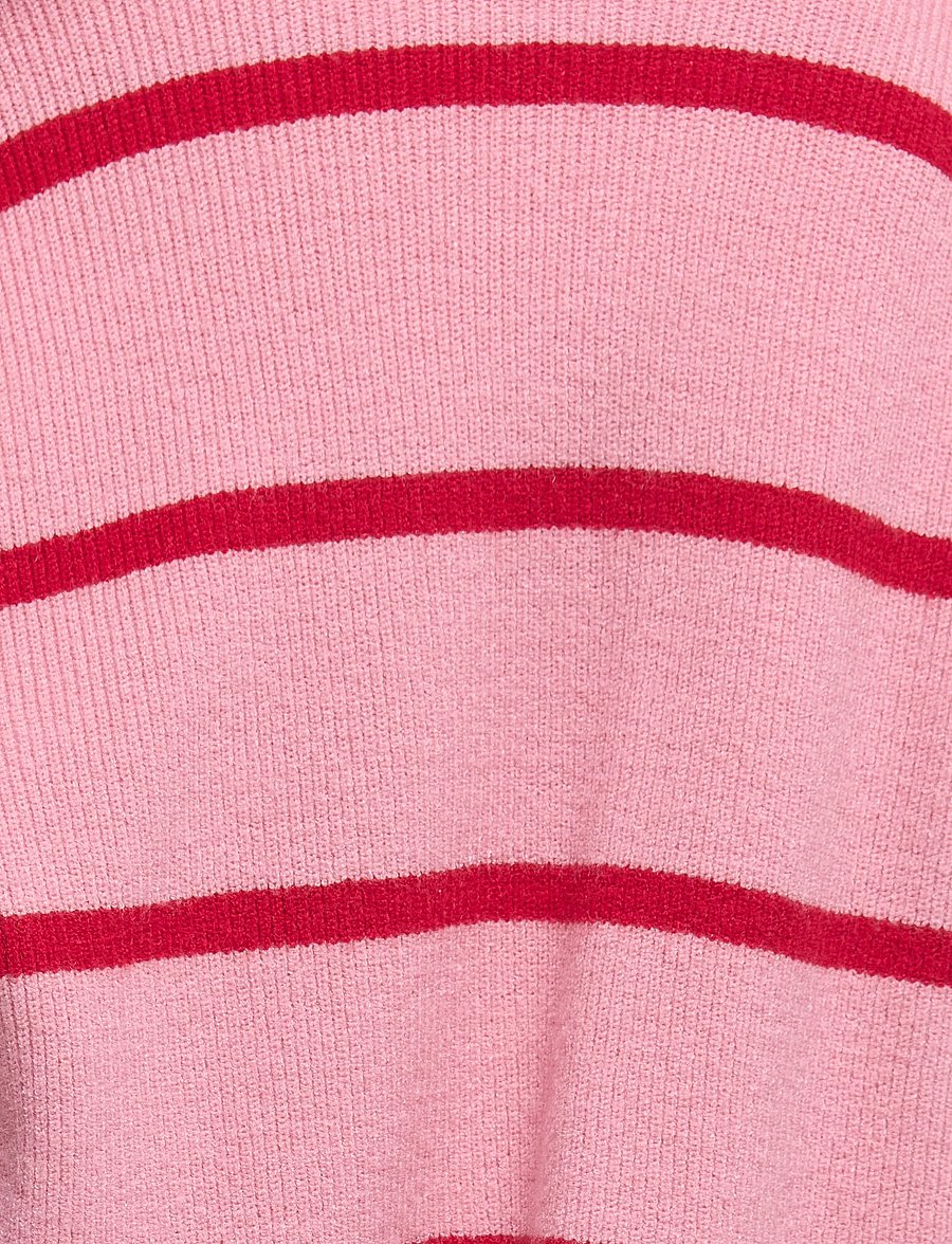 Kids Only - KOGFRANCA LIFE SHORT L/S STRIPE KNT NOOS - trøjer - sea pink - 2
