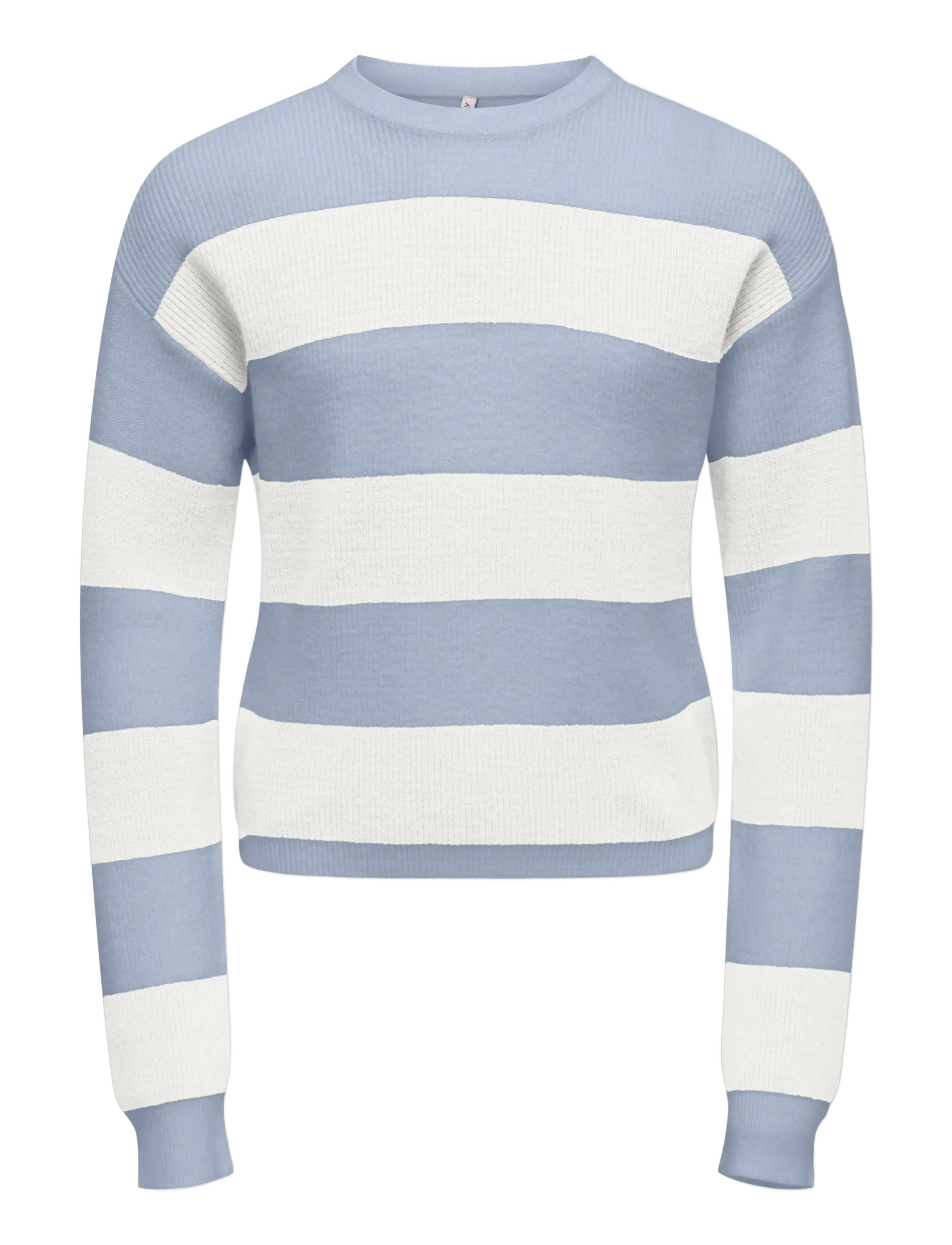 Kids Only Kogfranca Life Short L/S Stripe Knt Noos, 122-128, Blue, Strik > Pullovere, Børn
