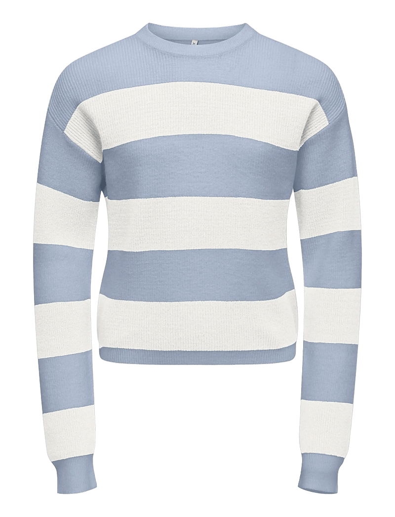 Kids Only - KOGFRANCA SHORT L/S STRIPE KNT NOOS - stickade tröjor - soft chambray - 0