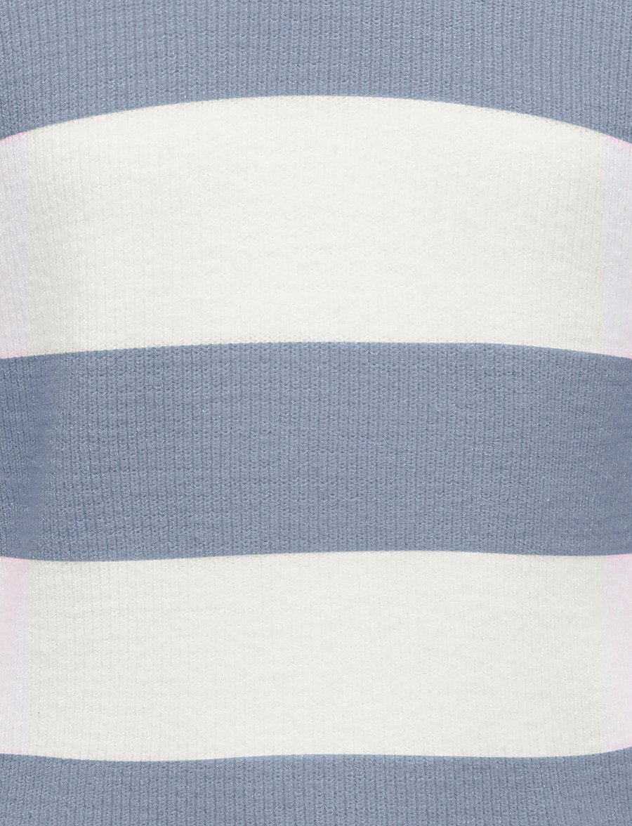 Kids Only - KOGFRANCA LIFE SHORT L/S STRIPE KNT NOOS - trøjer - soft chambray - 2