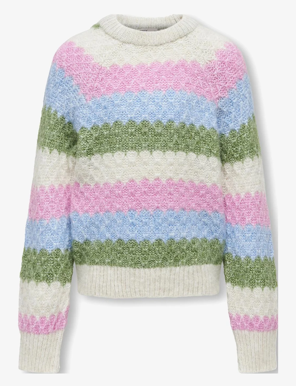 Kids Only - KOGCHOLE L/S O-NECK STRIPE KNT - pullover - birch - 1