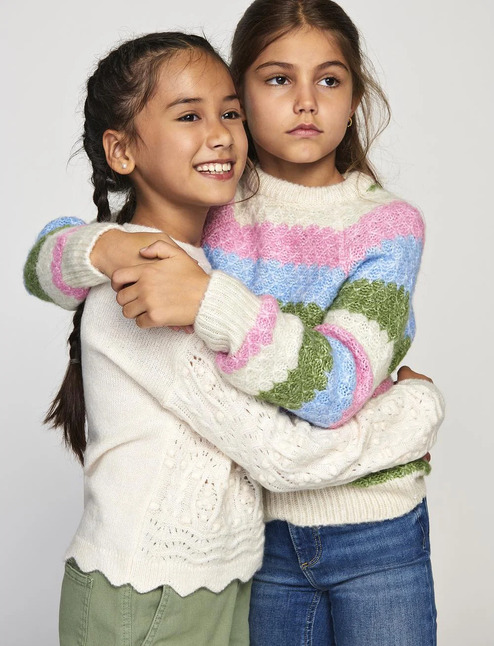 Kids Only - KOGCHOLE L/S O-NECK STRIPE KNT - pullover - birch - 0