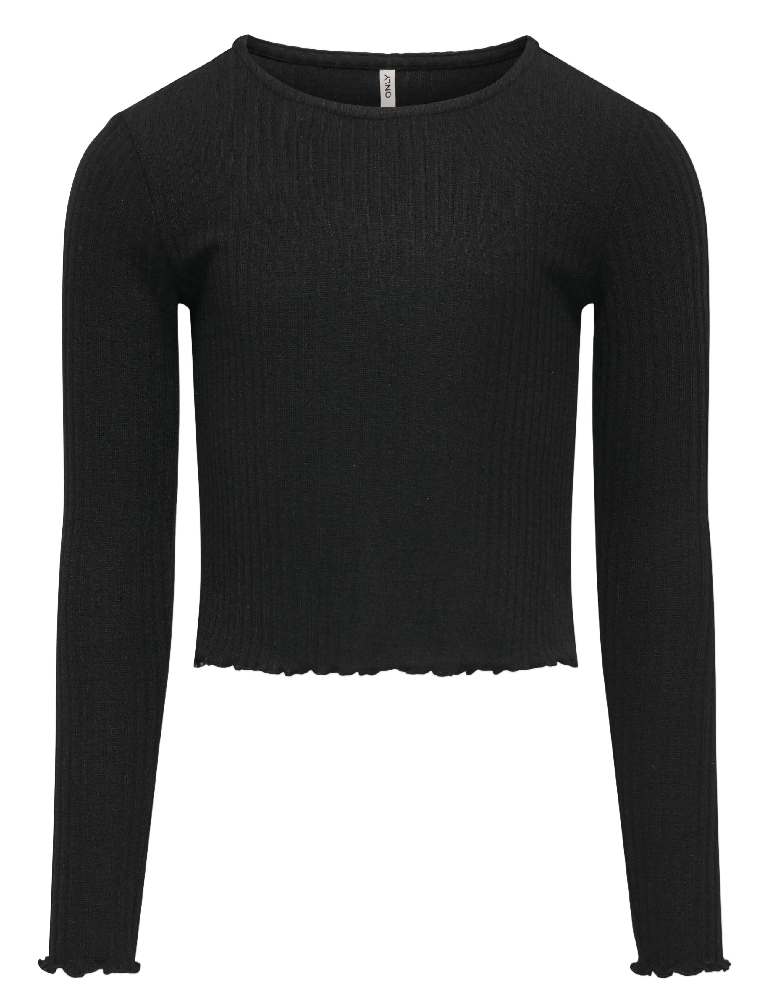 Kids Only KOGNELLA L/S O-NECK TOP JRS NOOS - Toppe og t-shirts - BLACK / black