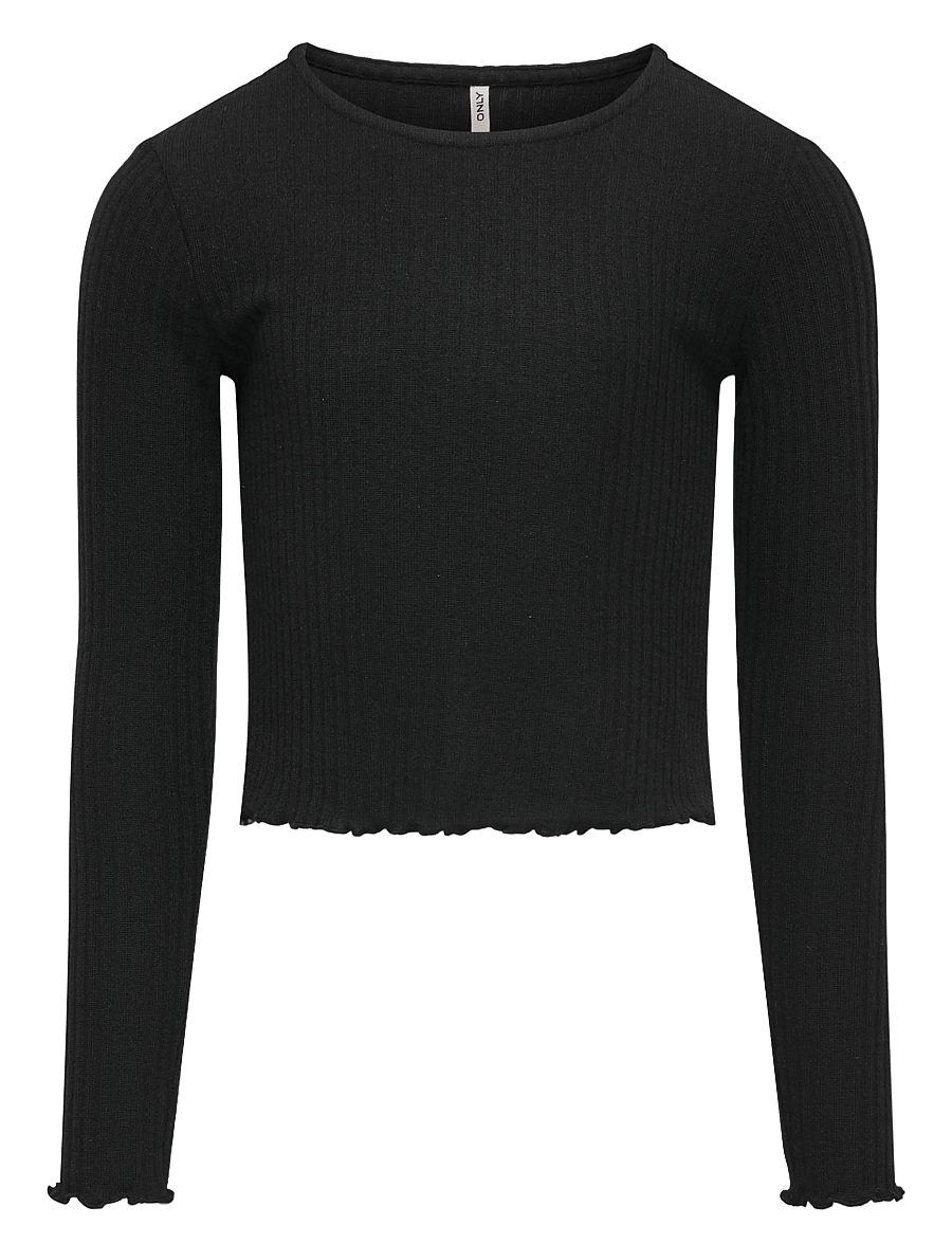 Kids Only - KOGNELLA L/S O-NECK TOP JRS NOOS - pikkade varrukatega t-särgid - black - 1