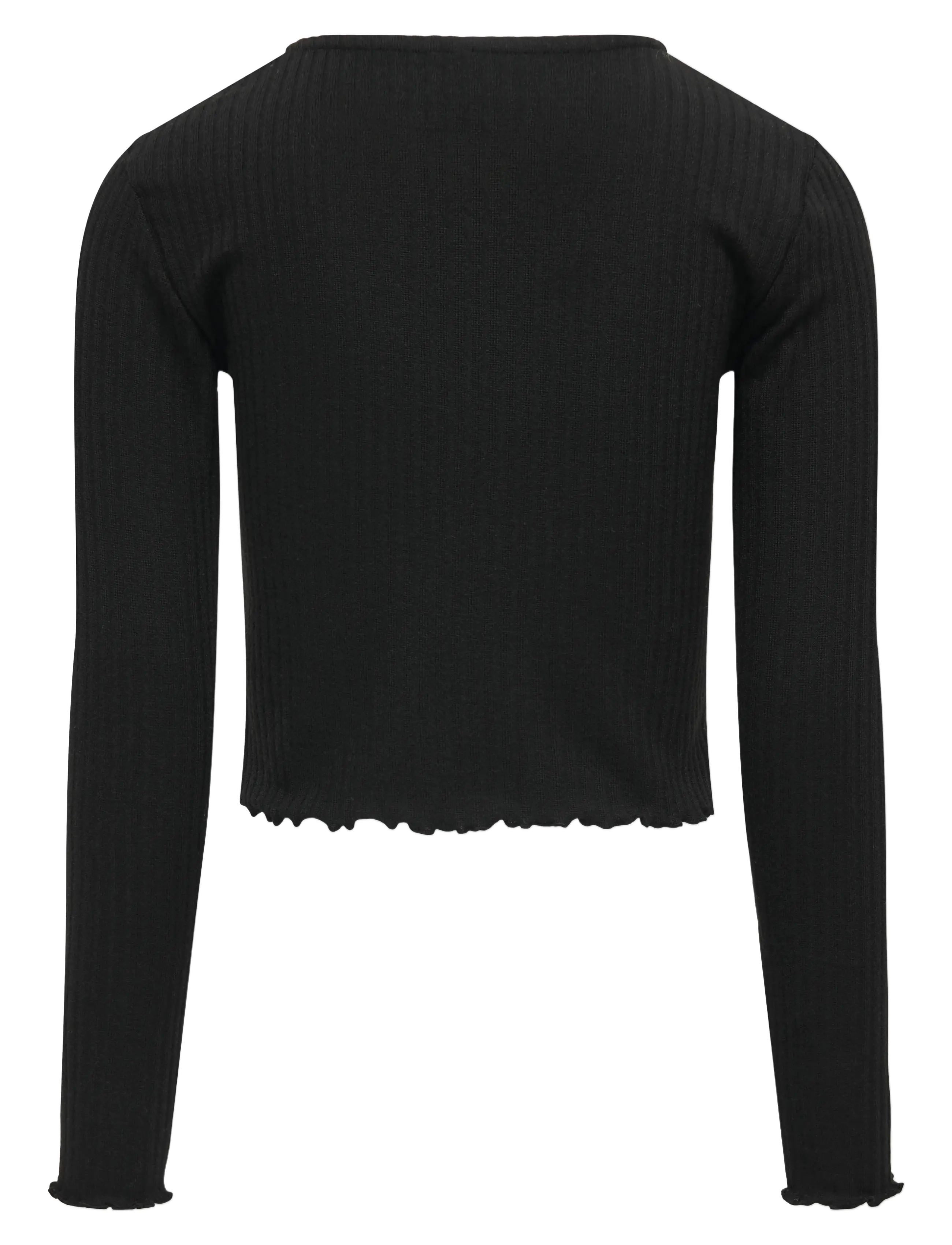 Kids Only - KOGNELLA L/S O-NECK TOP JRS NOOS - langærmede t-shirts - black - 2