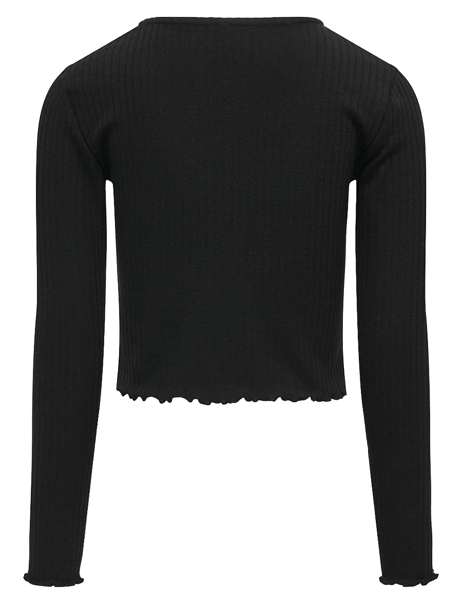 Kids Only - KOGNELLA L/S O-NECK TOP JRS NOOS - pikkade varrukatega t-särgid - black - 2