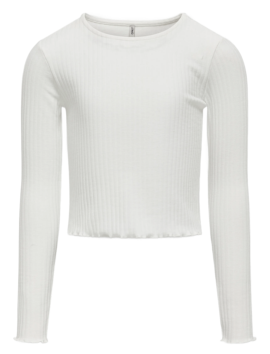 Kids Only - KOGNELLA L/S O-NECK TOP JRS NOOS - langärmelig - cloud dancer - 1