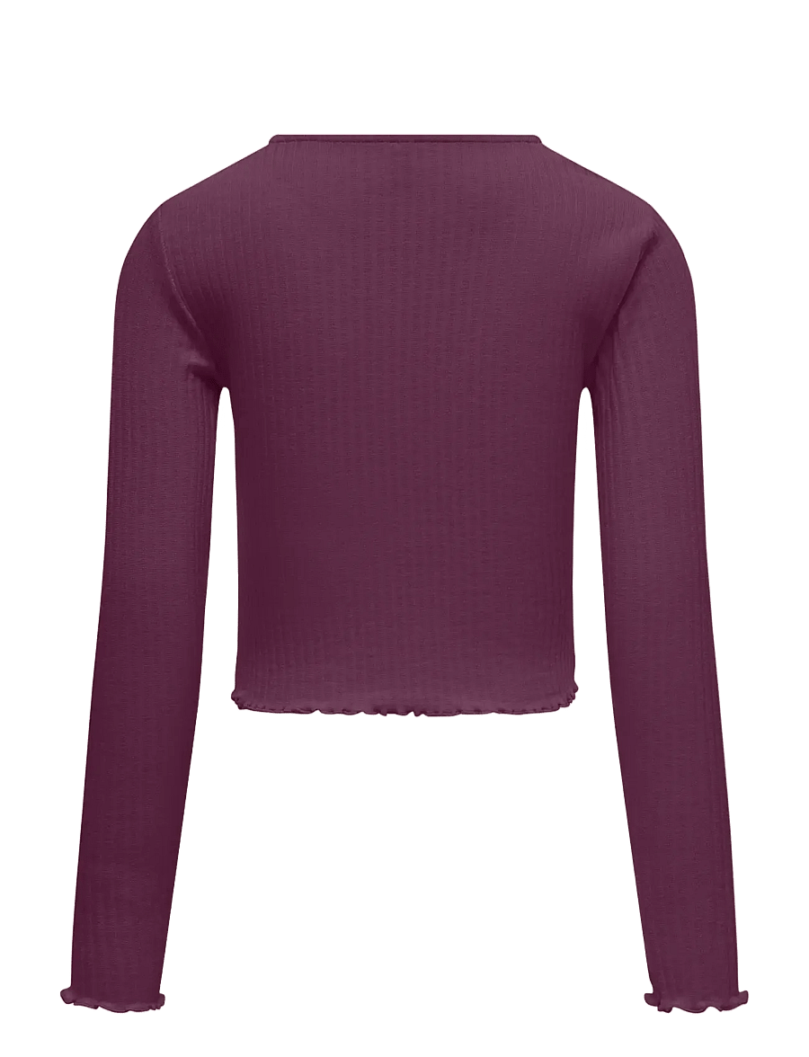 Kids Only - KOGNELLA L/S O-NECK TOP JRS NOOS - pikkade varrukatega t-särgid - mauve wine - 2